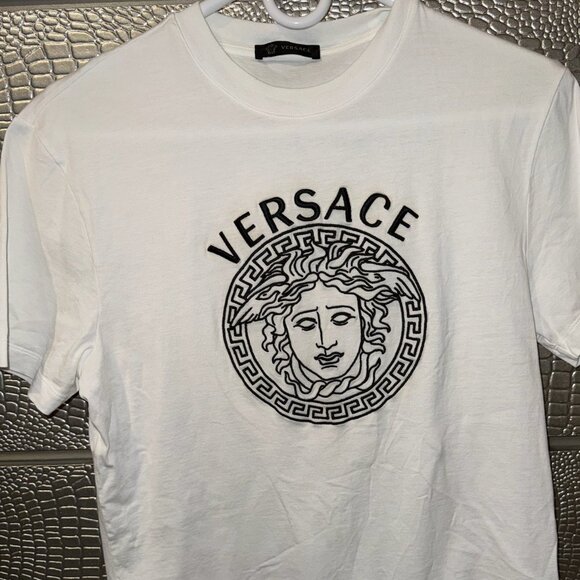White Medusa T-Shirt by Versace